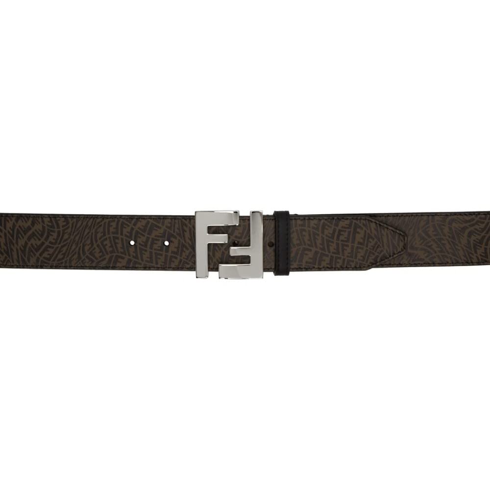 Fendi x Sarah Coleman FF Vertigo Brown Leather Belt 110/44 7C0403