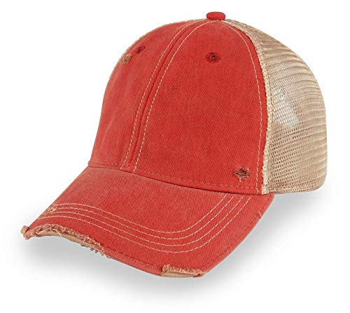 Vintage Distressed Mesh Back Snapback Baseball Cap