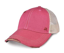 Vintage Distressed Mesh Back Snapback Baseball Cap