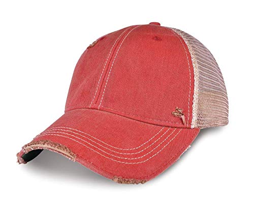 Vintage Distressed Mesh Back Snapback Baseball Cap