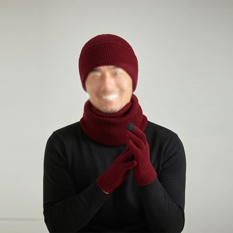 Women's Beanie Hat Scarf & Touchscreen Gloves Set