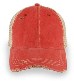Vintage Distressed Mesh Back Snapback Baseball Cap