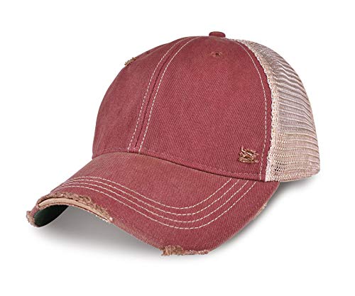 Vintage Distressed Mesh Back Snapback Baseball Cap