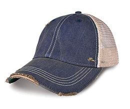 Vintage Distressed Mesh Back Snapback Baseball Cap
