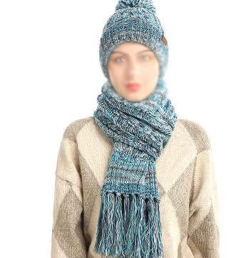 Women's Knit Hat Scarf & Touchscreen Gloves Set