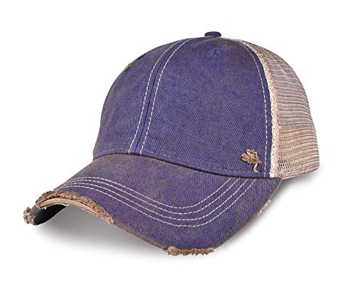 Vintage Distressed Mesh Back Snapback Baseball Cap