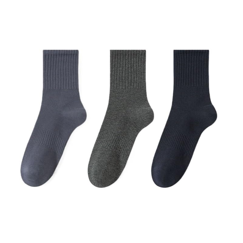 Men's Cotton Crew Socks Sweat-Wicking Sports Socks