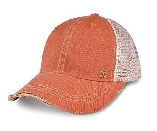 Vintage Distressed Mesh Back Snapback Baseball Cap