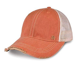 Vintage Distressed Mesh Back Snapback Baseball Cap