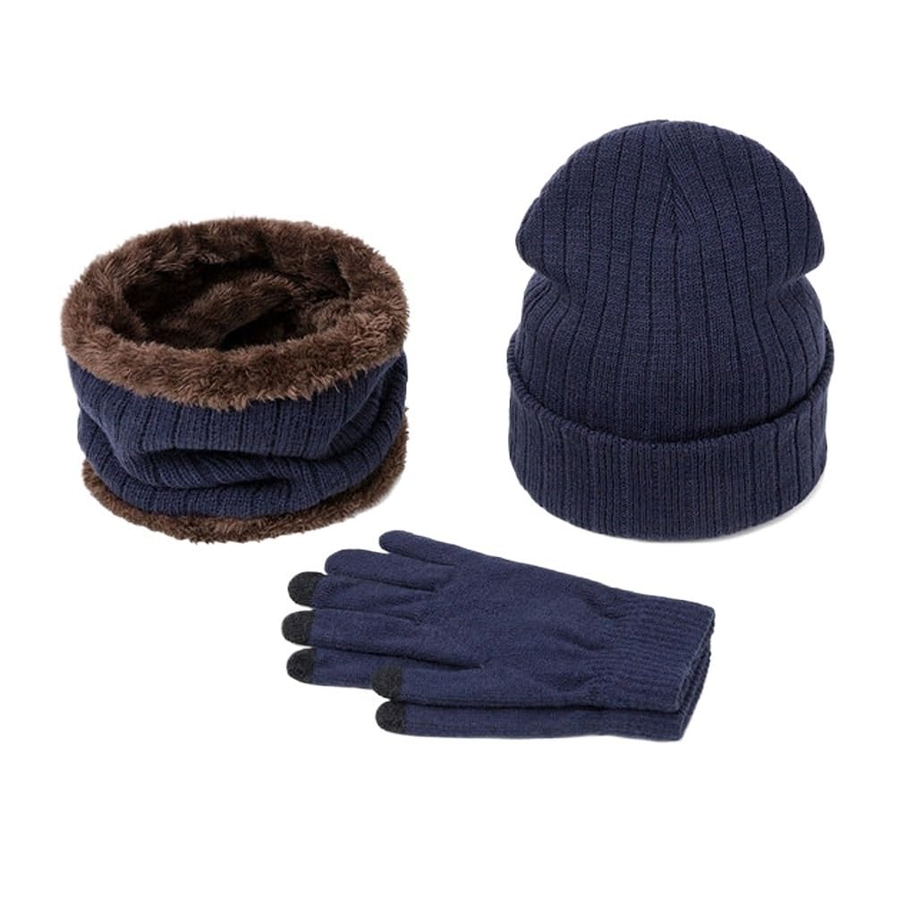 Winter Knit Beanie Scarf & Gloves Set Unisex