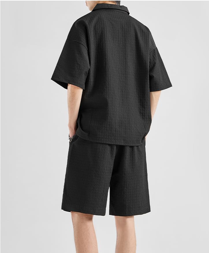 Men's Short Sleeve Shirt & Shorts Sportswear Set