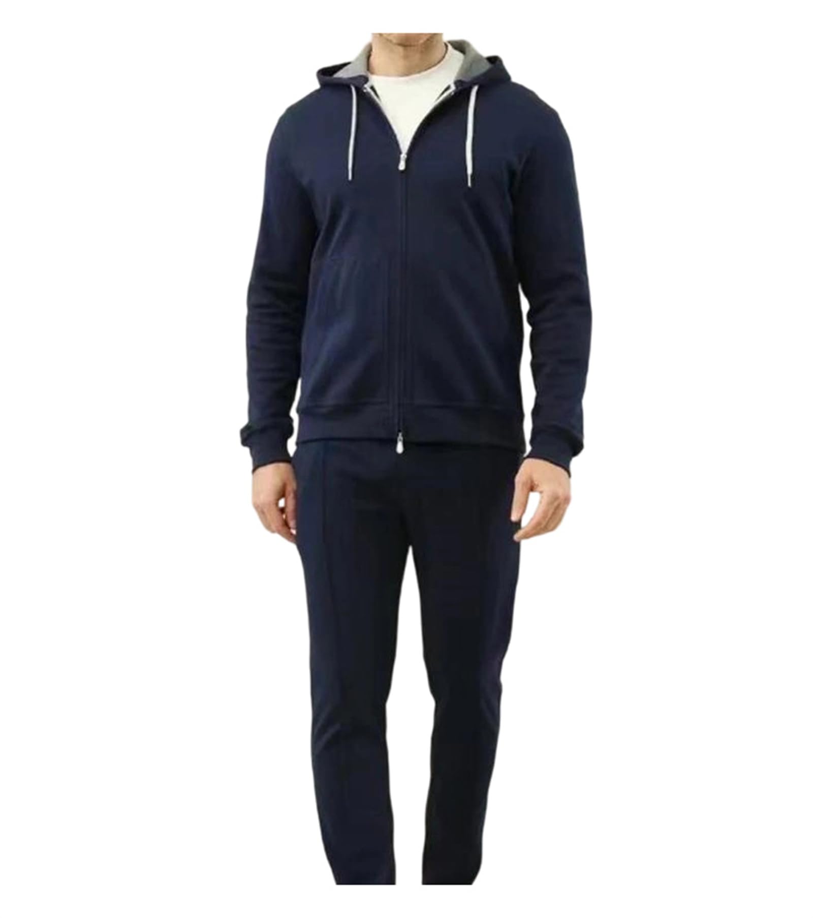 Men's Cashmere Hooded Cardigan & Knit Pants Set