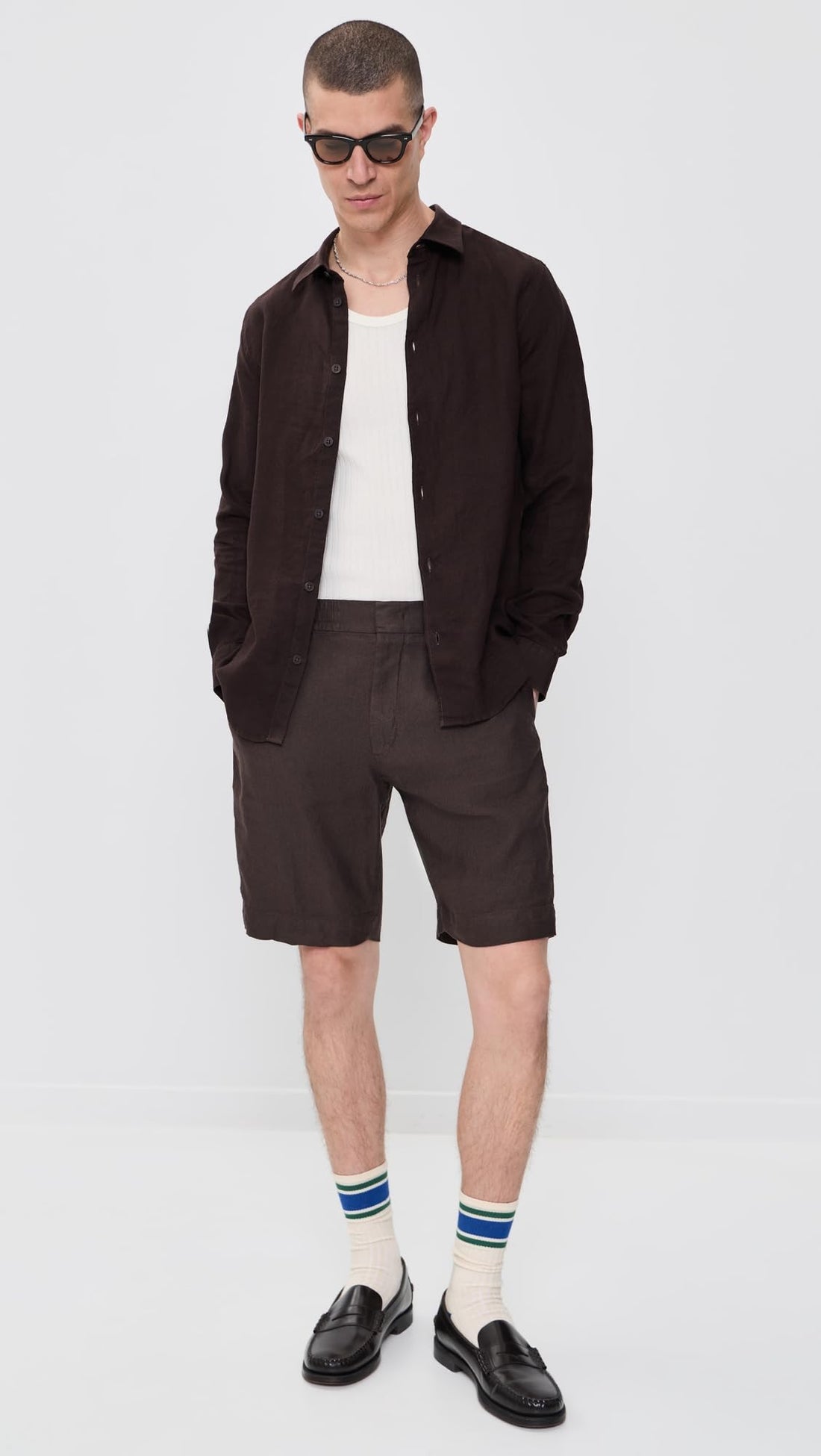 NN07 Men's Billie Linen Shorts 9"