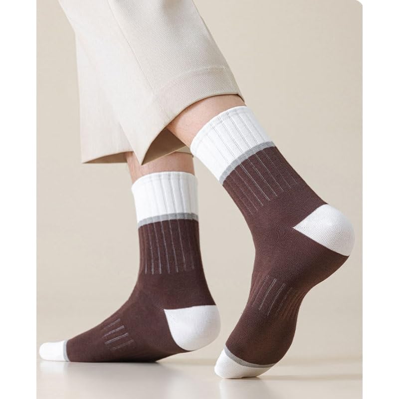 5 Pairs Men's Thick Cotton Business Crew Socks
