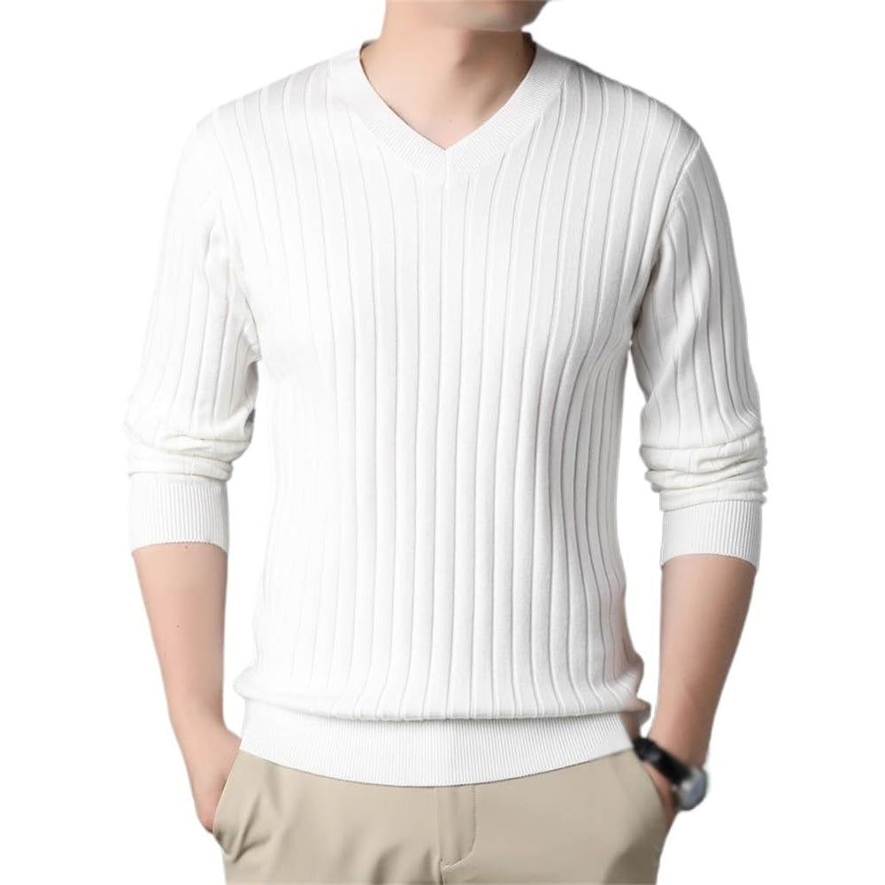 SIDUFHAOPKLL Men's Knitwear Sweater Casual Soft Warm V-Neck Pullover