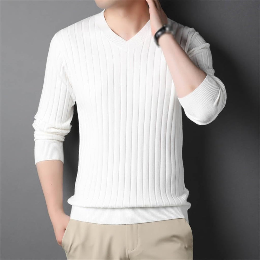 SIDUFHAOPKLL Men's Knitwear Sweater Casual Soft Warm V-Neck Pullover