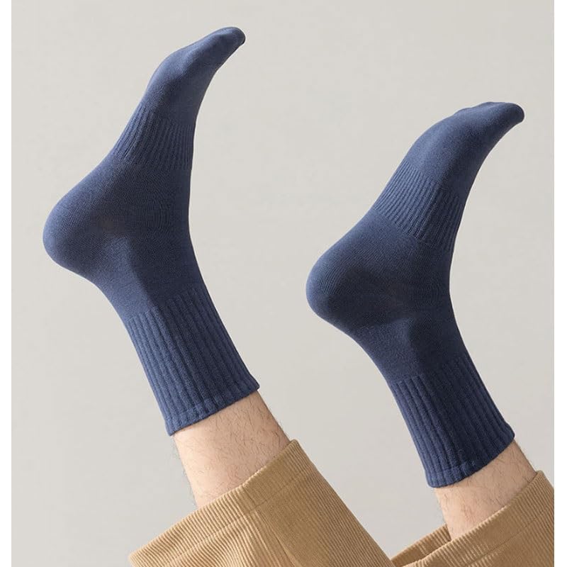 Men's Cotton Crew Socks Sweat-Wicking Sports Socks