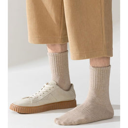 Men's Cotton Crew Socks Sweat-Wicking Sports Socks