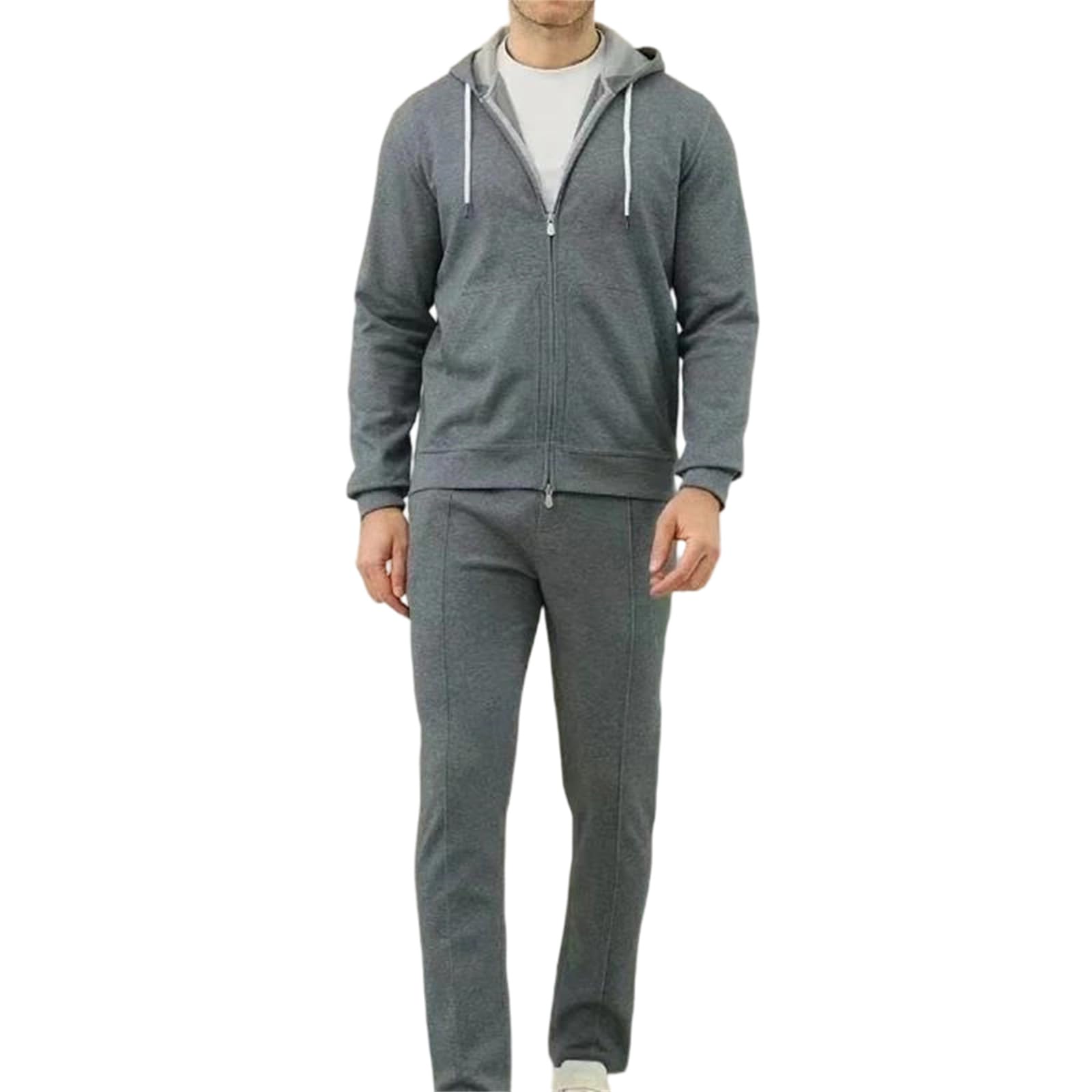 Men's Cashmere Hooded Cardigan & Knit Pants Set
