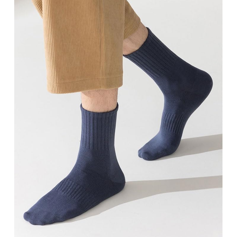 Men's Cotton Crew Socks Sweat-Wicking Sports Socks