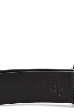 Louis Vuitton, Pre-loved Black Monogram Eclipse Reverso Belt 100, Black
