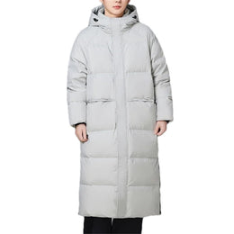 Men's Long Duck Down Padded Jacket - Casual Warm Puffer Parka Jacket For Winter