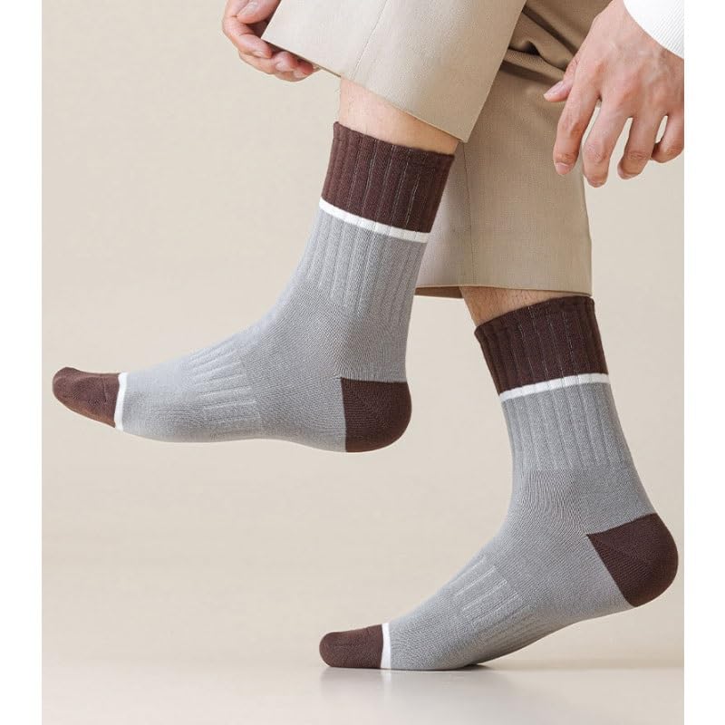 5 Pairs Men's Thick Cotton Business Crew Socks