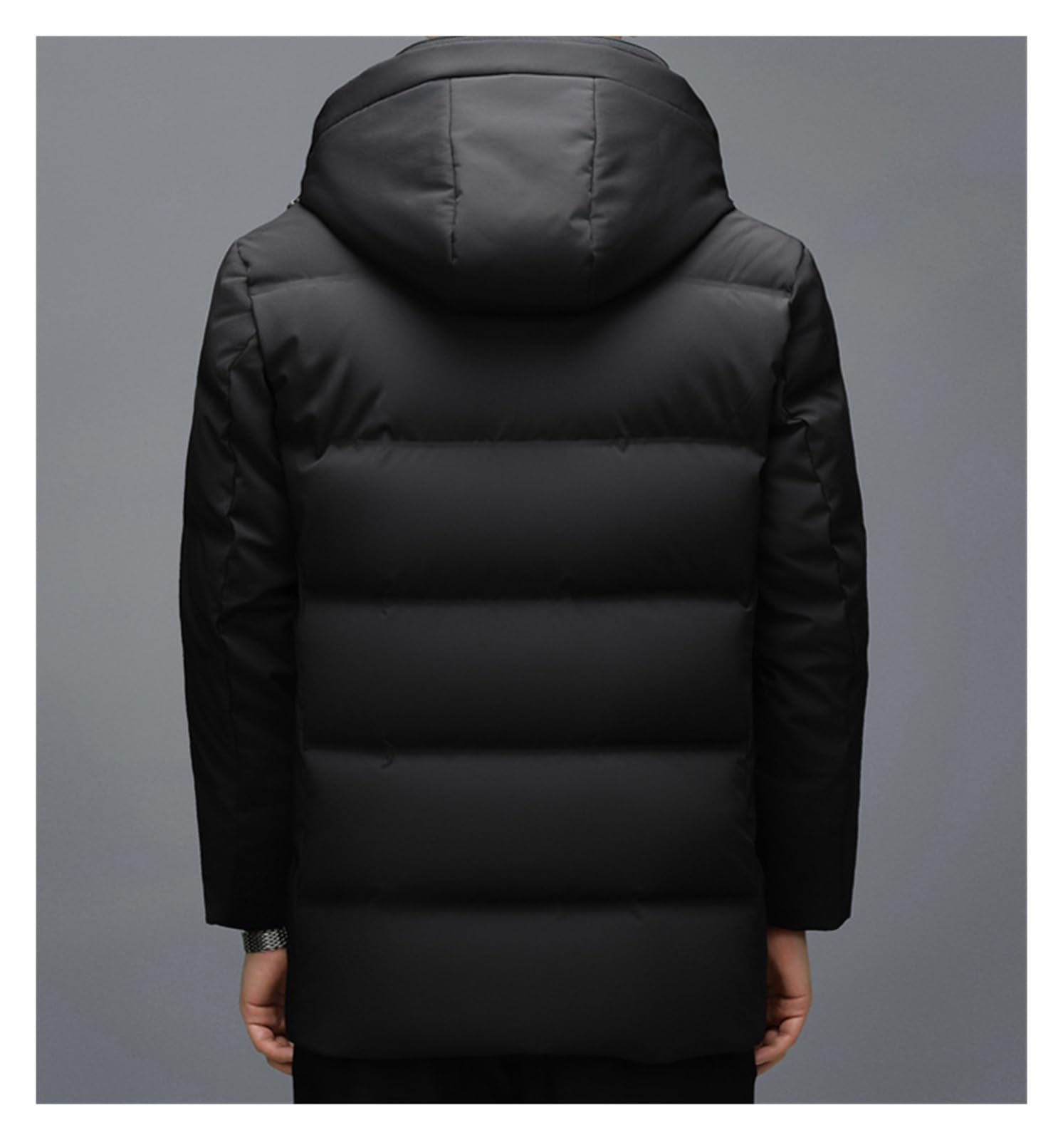 Men's Hooded Down Parka Jacket Long Winter Coat