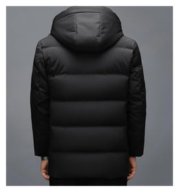 Men's Hooded Down Parka Jacket Long Winter Coat
