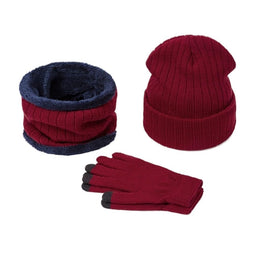 Winter Knit Beanie Scarf & Gloves Set Unisex