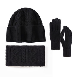 Women's Beanie Hat Scarf & Touchscreen Gloves Set