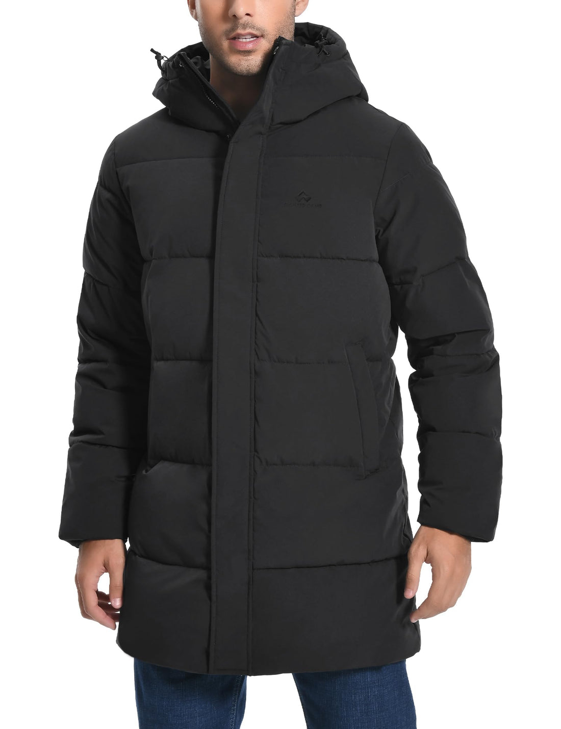 Men's Hooded Waterproof Puffer Parka Winter Coat