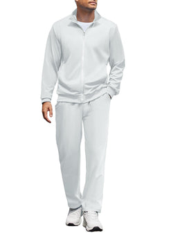 Men's Full Zip Athletic Tracksuit 2-Piece Set