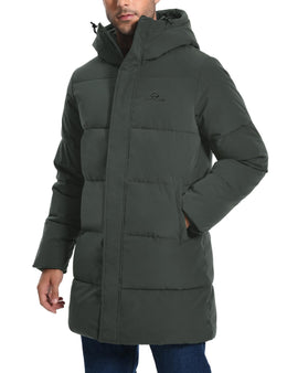 Men's Hooded Waterproof Puffer Parka Winter Coat