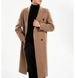 Men's Wool Blend Pea Coat Winter Jacket