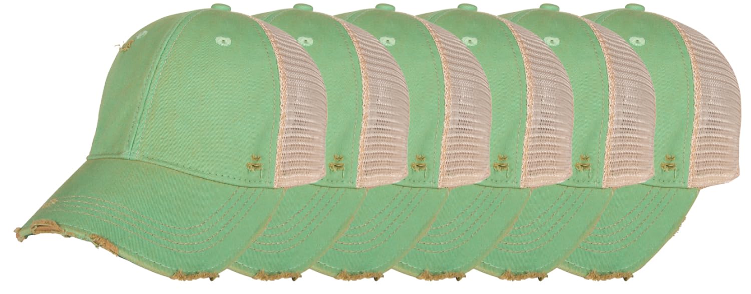 Vintage Distressed Mesh Back Snapback Baseball Cap