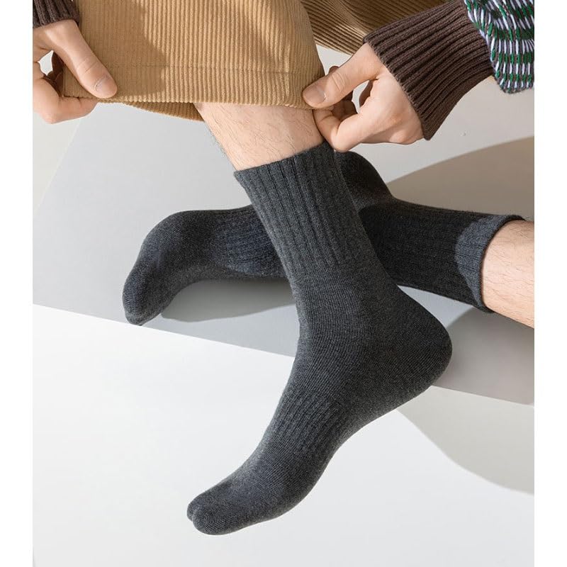 Men's Cotton Crew Socks Sweat-Wicking Sports Socks