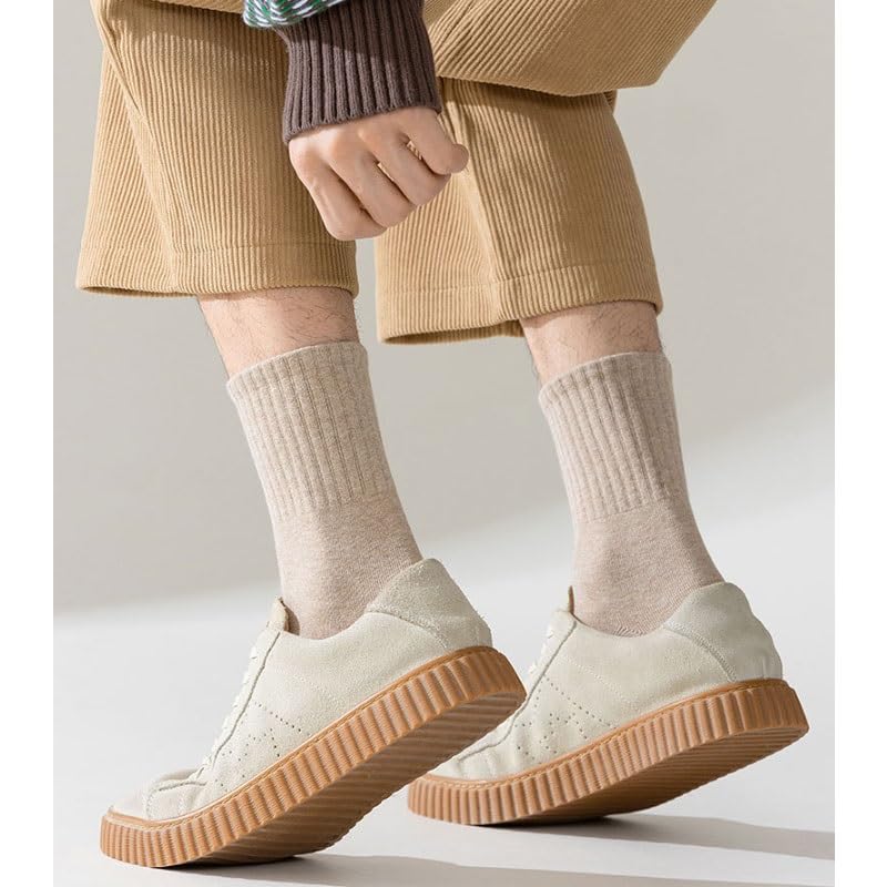 Men's Cotton Crew Socks Sweat-Wicking Sports Socks
