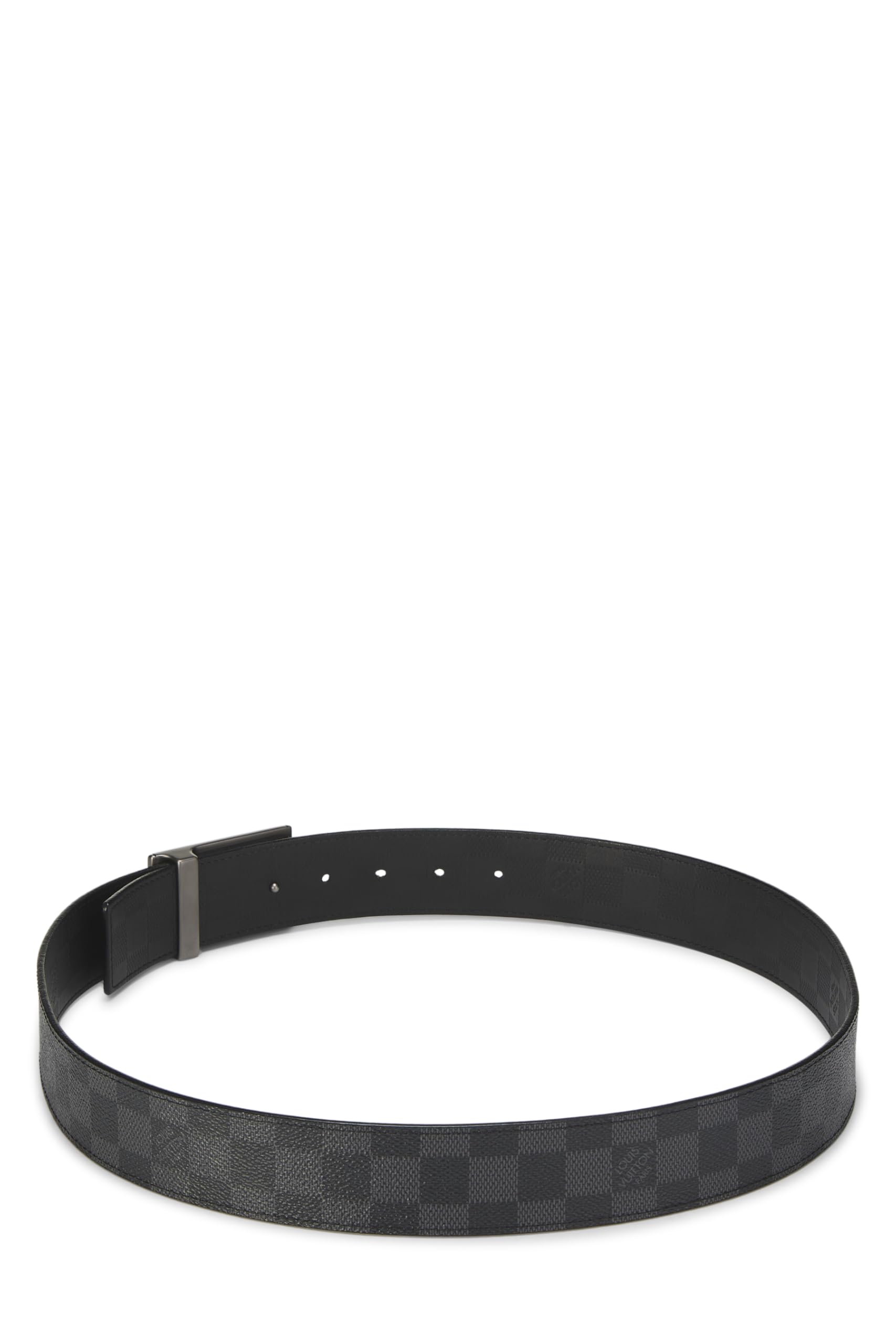 Louis Vuitton, Pre-loved Back Damier Graphite Neo Inventeur Reversible Belt 90, Black