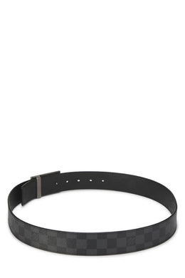 Louis Vuitton, Pre-loved Back Damier Graphite Neo Inventeur Reversible Belt 90, Black