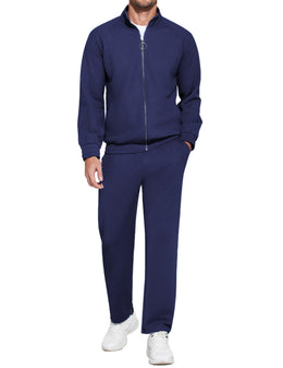 Men's Full Zip Tracksuit 2-Piece Sweatsuit Set