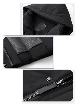 Men's Hooded Down Parka Jacket Long Winter Coat