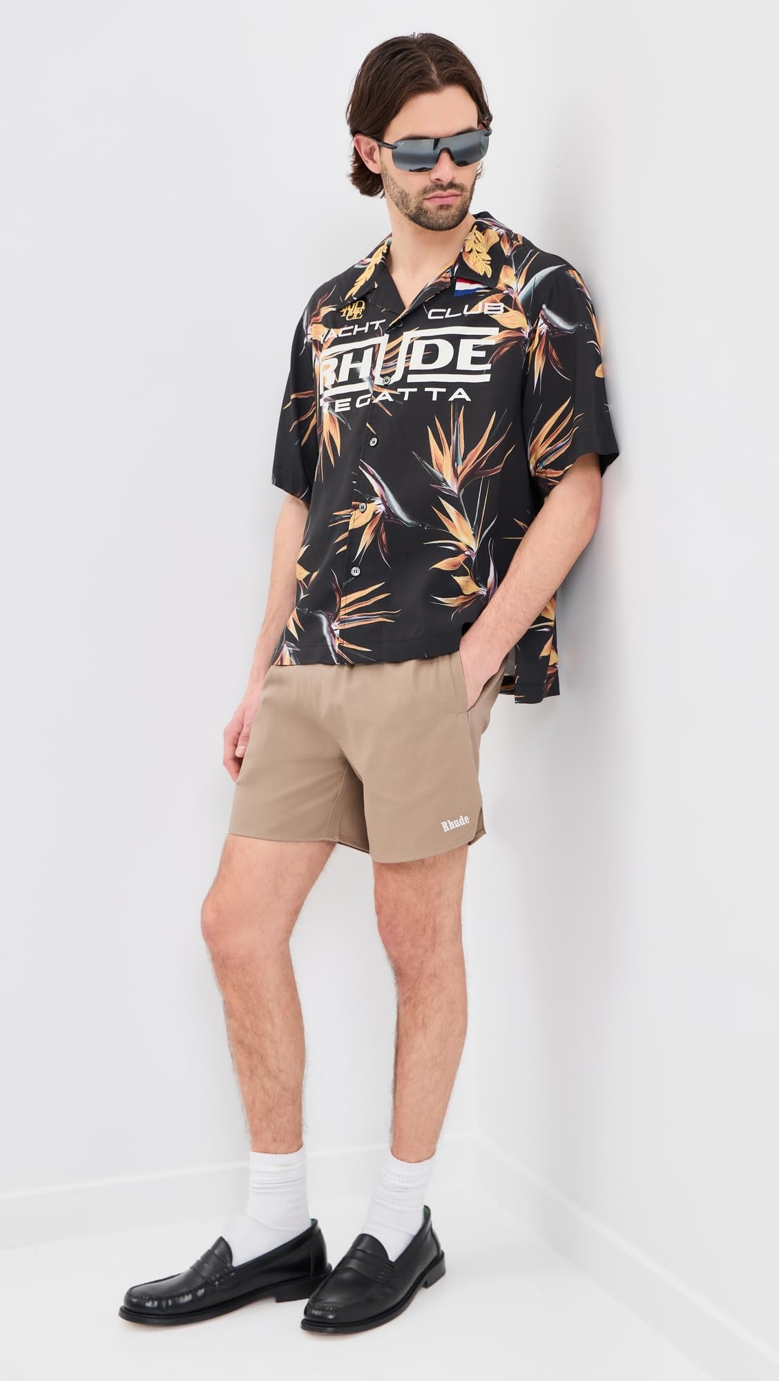 Rhude Men's Classic Logo Twill Shorts 6"