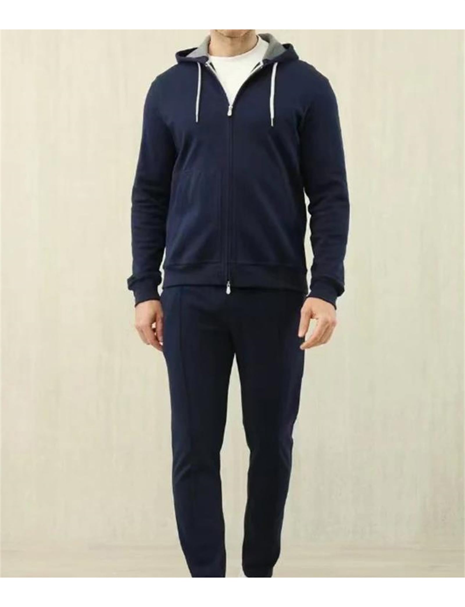 Men's Cashmere Hooded Cardigan & Knit Pants Set