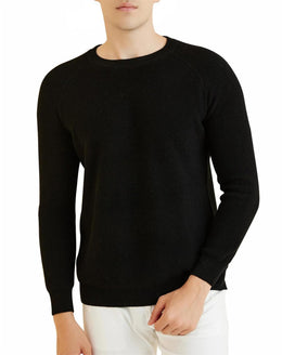 Men's Merino Wool Crewneck Knit Sweater Pullover