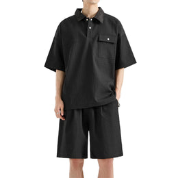 Men's Short Sleeve Shirt & Shorts Sportswear Set