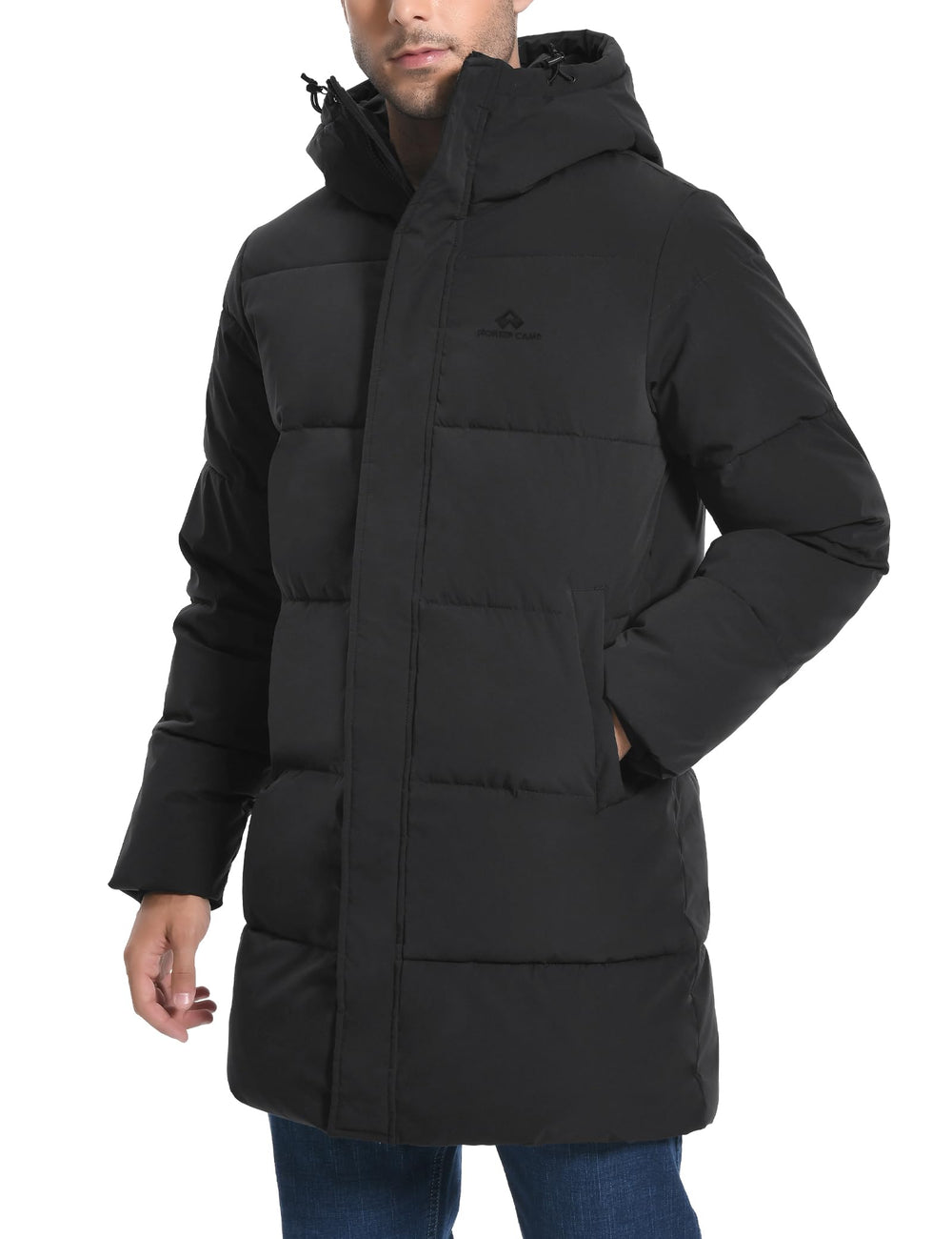 Men's Hooded Waterproof Puffer Parka Winter Coat