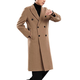 Men's Wool Blend Pea Coat Winter Jacket