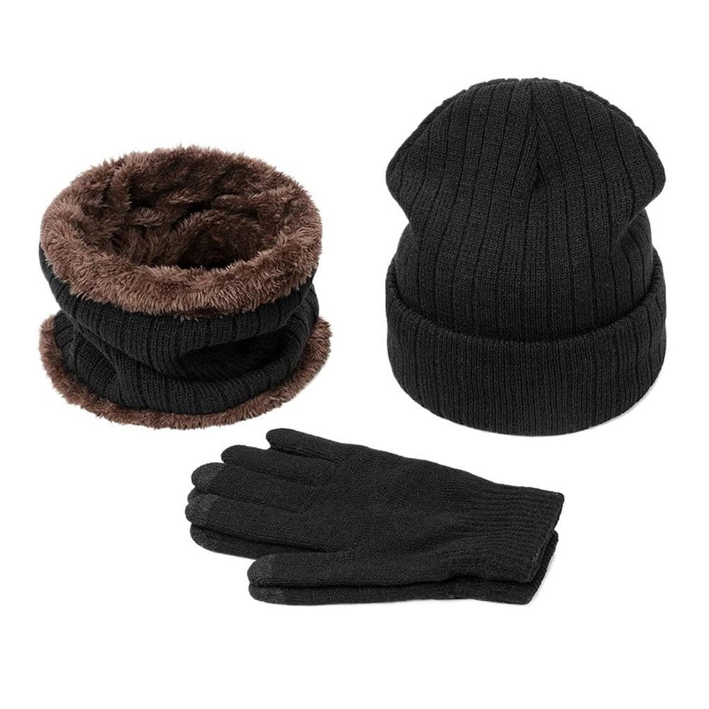 Winter Knit Beanie Scarf & Gloves Set Unisex
