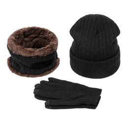 Winter Knit Beanie Scarf & Gloves Set Unisex
